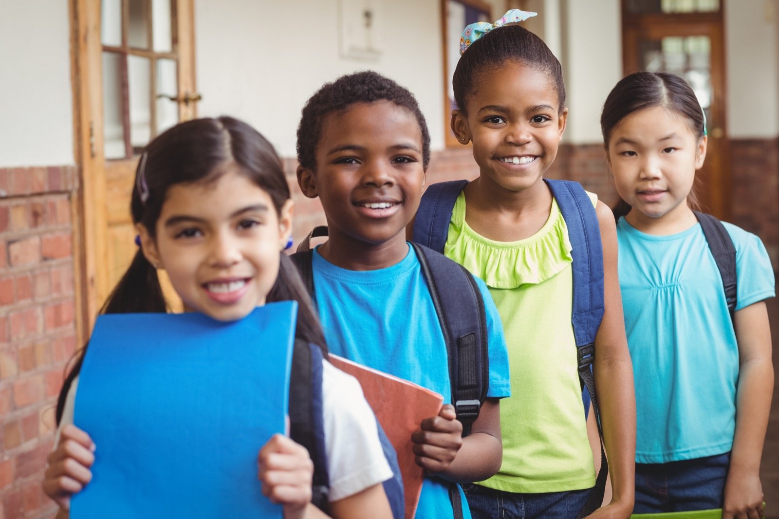 Kids walking to school