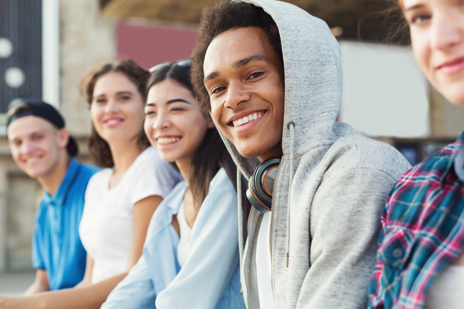 Students smiling
